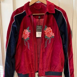 Topman Floral Tiger Embroidered Jacket